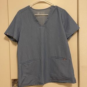 FIGS Heather Indigo Casma Top